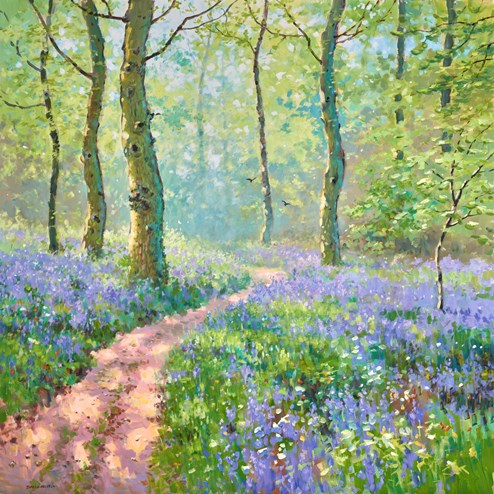 Bluebells by James Preston - Original Painting on Box Canvas